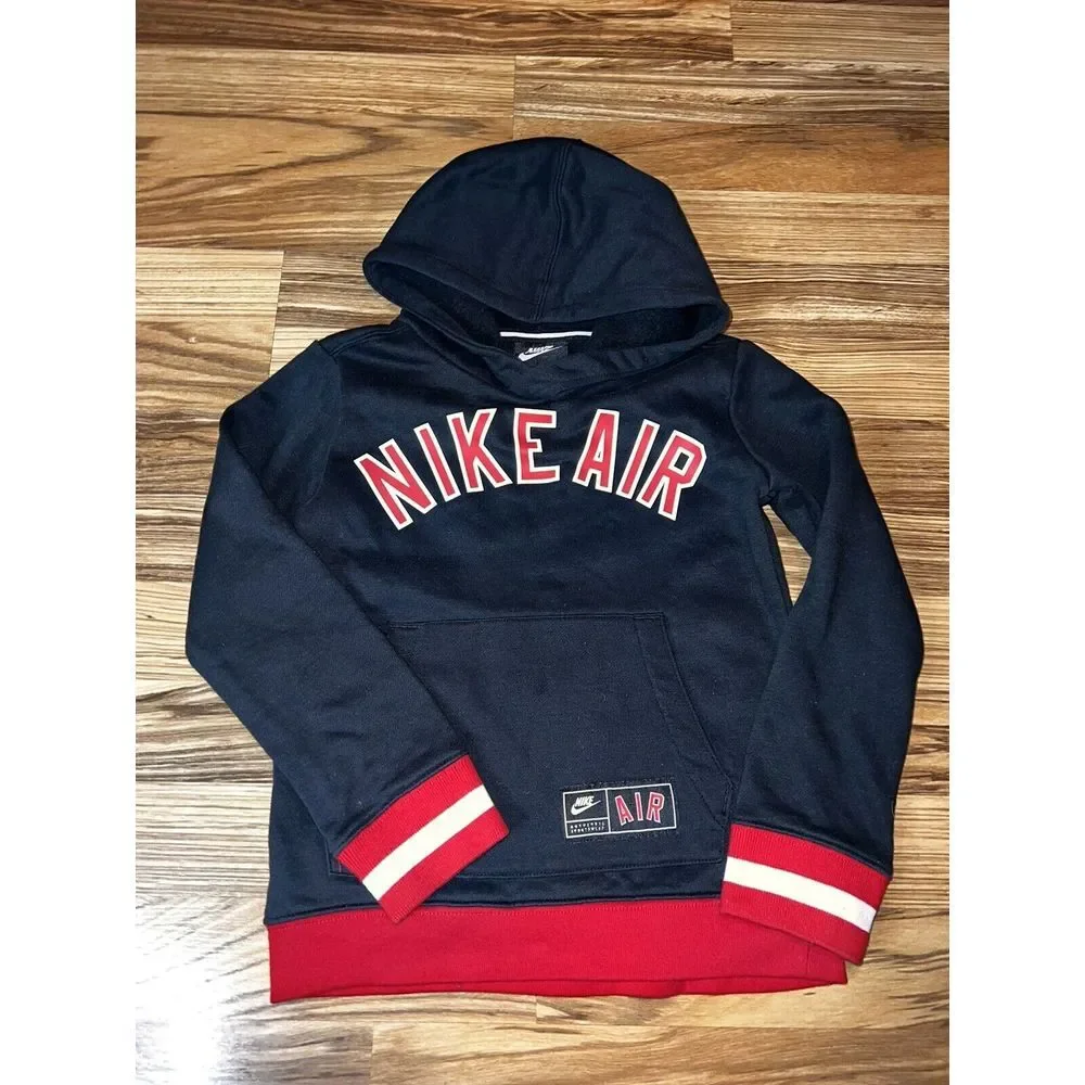 Nike Hoodie Hooded Sweatshirt Dri-fit Cotton Boys Sz 5 4/5‎ Lot Of 2